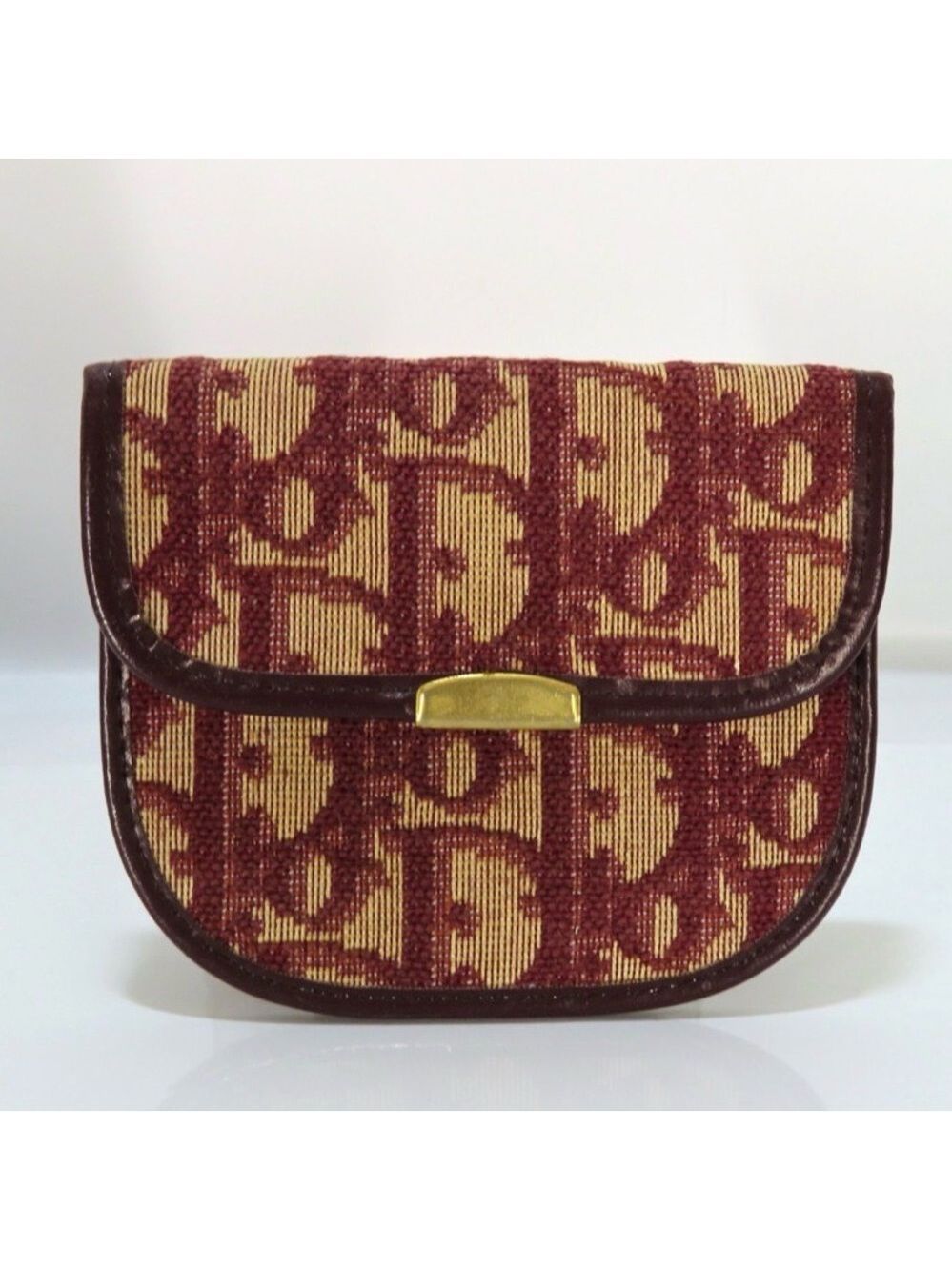 vintage Christian Dior Trotter canvas coin case